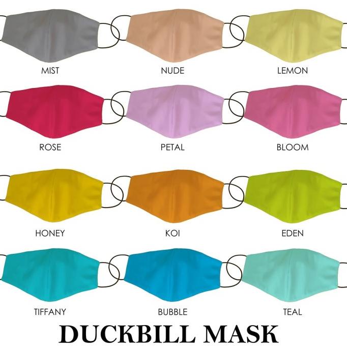 Masker duckbill kain filter anak dan dewasa - Basic Colour -adelgio Juara