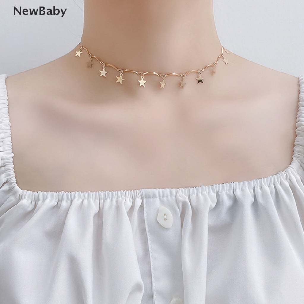 Kalung Choker Liontin Lingkaran Ganda Bahan Zirkon Untuk Wanita