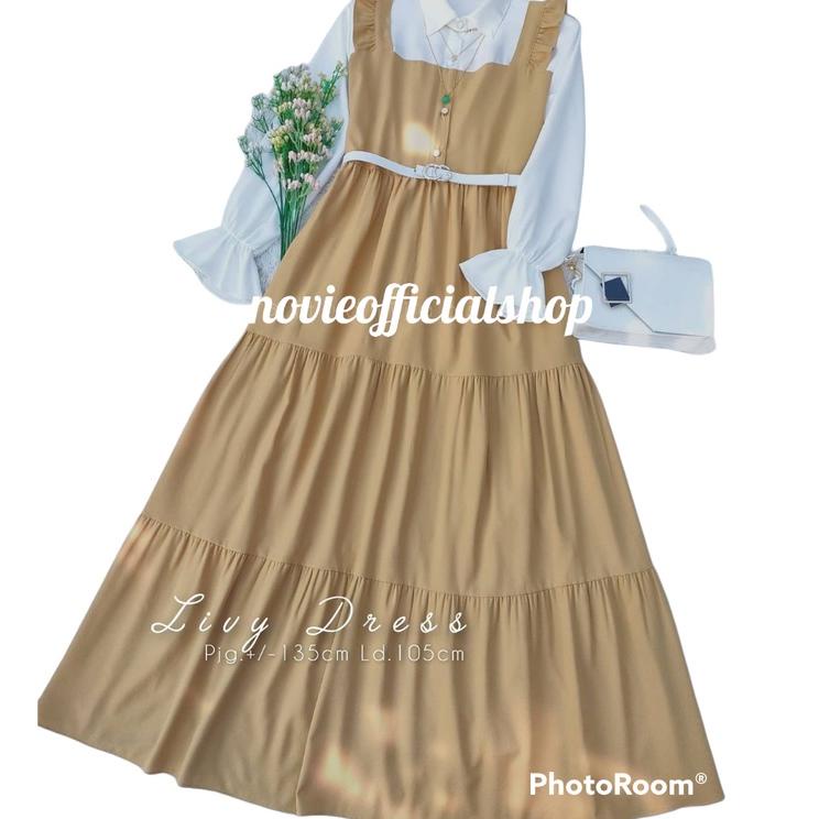 [SKU : EZN77] Gamis 2021 / LIVY DRESS / Gamis remaja dewasa kekinian korean style / BUSUI FRIENDL