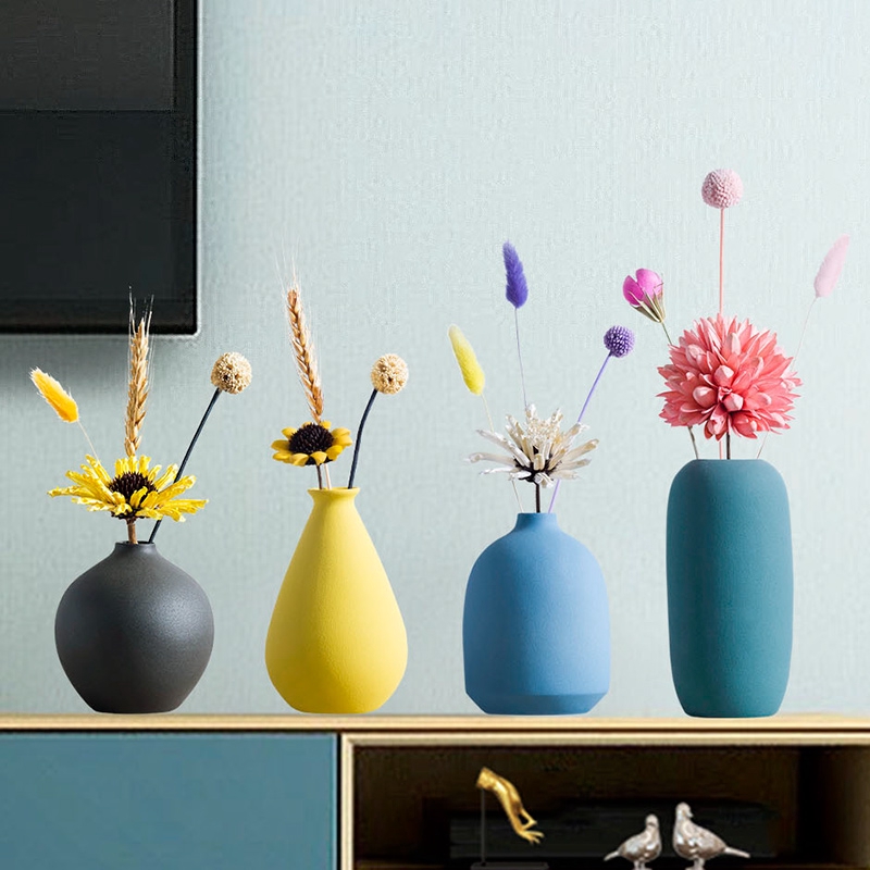 Nordic kering bunga dekorasi hiasan rumah keramik  kecil 
