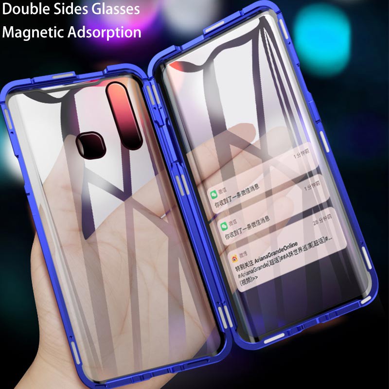 Case Magnet Dobble Glass Oppo A53 A33 A92 A31 A5/A9 2020 A5S/A7/A12 A3s/A5/A12a/C1 RENO4  RENO4f RENO5