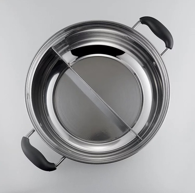 Panci shabu sekat 2 30cm sukiyaki steamboat hot pot stainless tebal