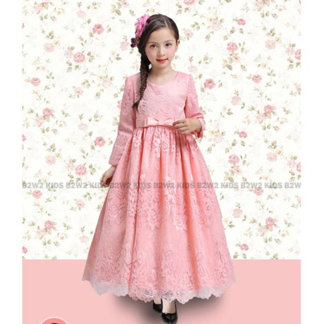 Dress Anak Import Pesta Mewah 10 Tahun Brokat