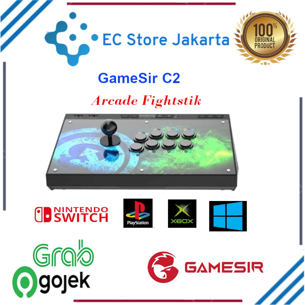 GameSir C2 Arcade Fightstick Gaming Joystick For PS4 PC Switch Xbox One