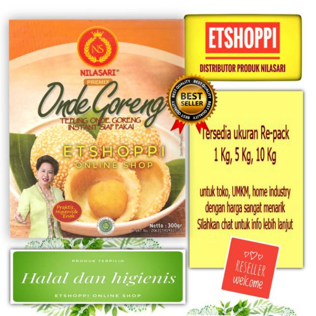 Tepung Onde Goreng 300gram Nilasari Shopee Indonesia