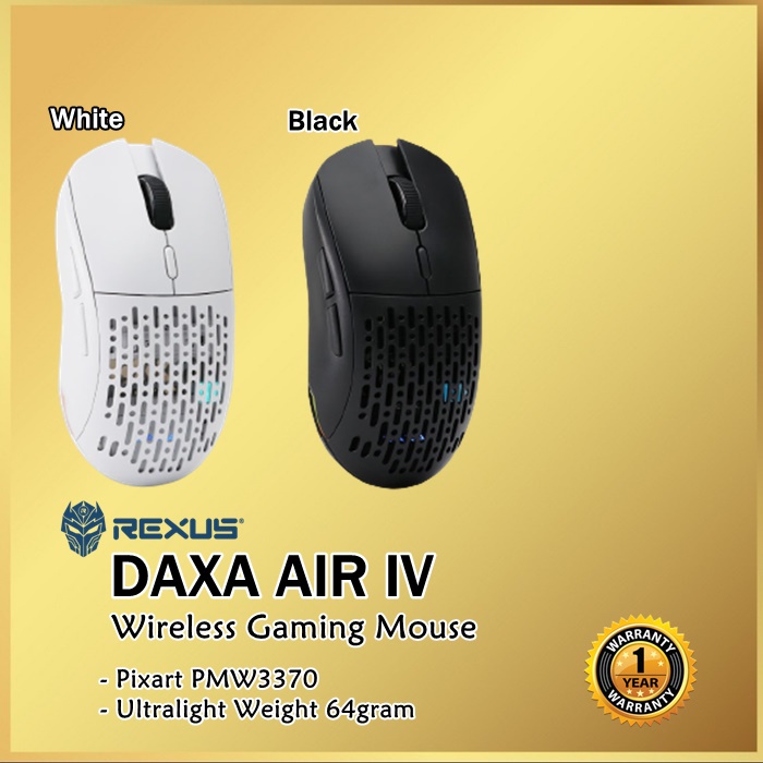 Rexus Daxa Air IV Wireless Gaming Mouse Air 4 Ultra Lightweight