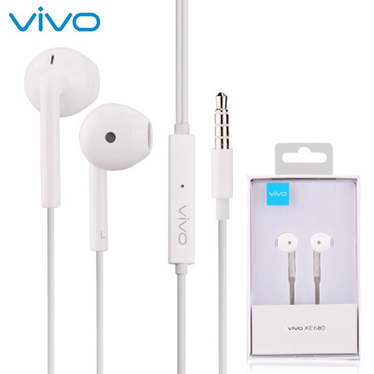 Headset / Handsfree Vivo XE680 Original New Hifi Headphone With Mic / Earphone Stereo with Mic Super Bass In-Ear Support All Smartphone