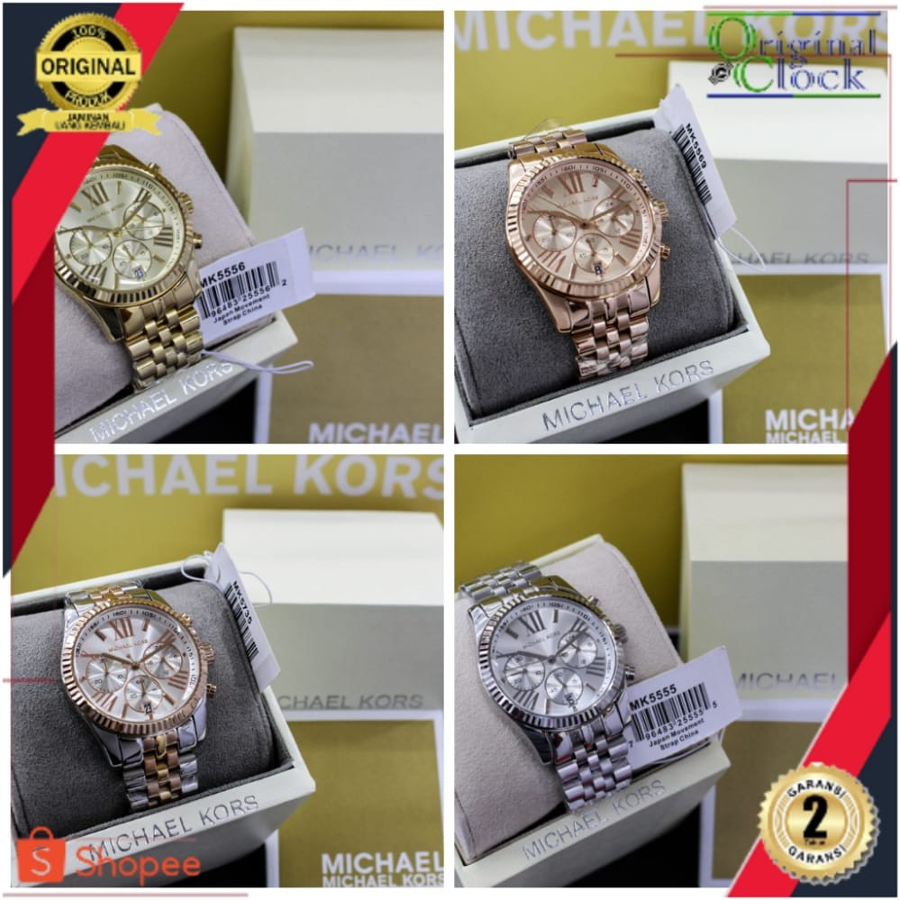 JAM TANGAN PRIA WANITA | RANTAI | KULIT | KARET | MURAH | WANITA M1CHA3L K0RS LEXINGTON LADY [MK 555