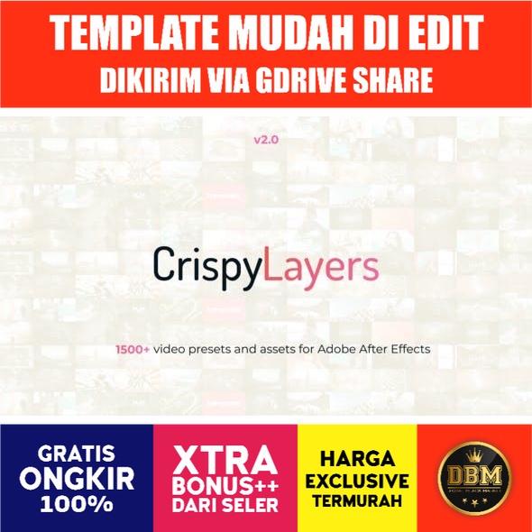 AtomX Crispy Layers v1.0 1500+ Video Presets &amp; Assets - After Effects Project Files