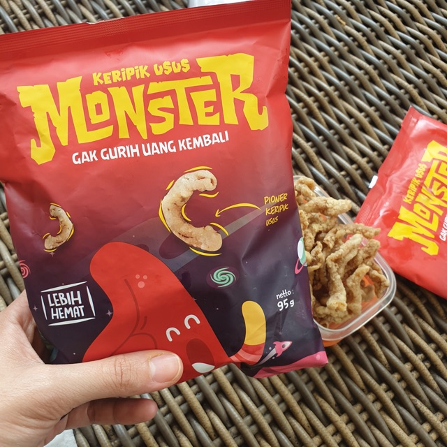 

Keripik Usus Monster 95 gr - Cemilan Gurih & Crunchy