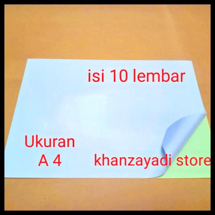 

BEST DEAL KERTAS STIKER STICKER CHROMO PUTIH (GLOSSY) A4/PACK ISI 10 LEMBAR !!!