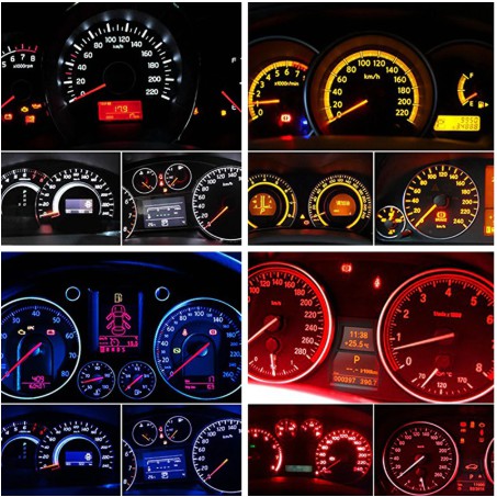 Led Lampu Dashboard Speedometer panel T3 T4.2 T4.7 Extra Bright Mobil