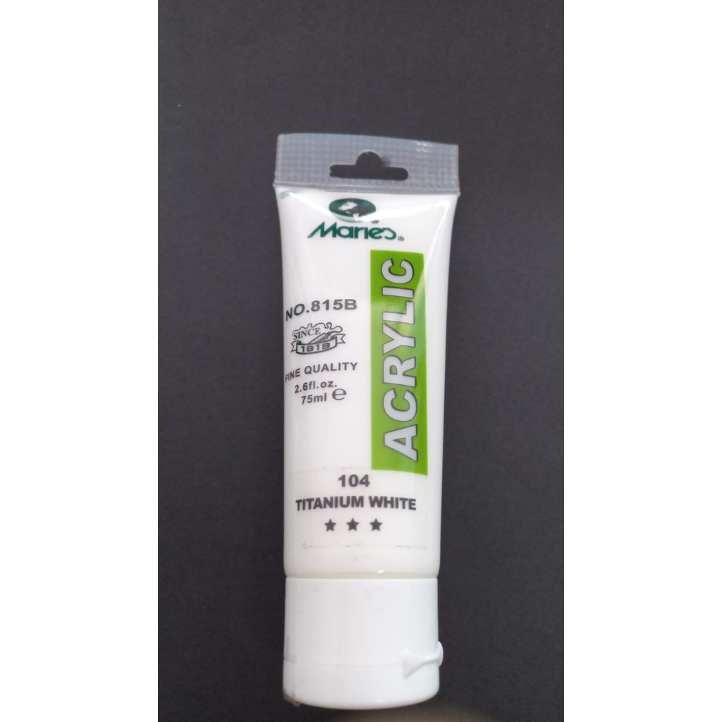 

Cat Acrylic Colurs 75ml Titanium White 104 / Cat Maries 75 ml / Cat Acrylic Satuan Merk Maries