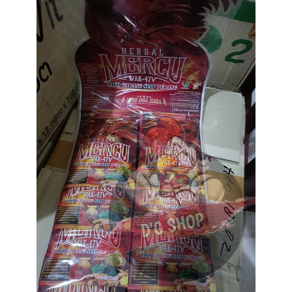 MERCU AK-47 1 RENTENG 1 Sachet 20 Butir Jamu Ayam Jago Bangkok