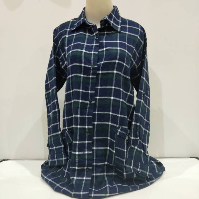 BAJU TUNIK WANITA FLANEL EFIRY E39 | BAJU LENGAN PANJANG WANITA