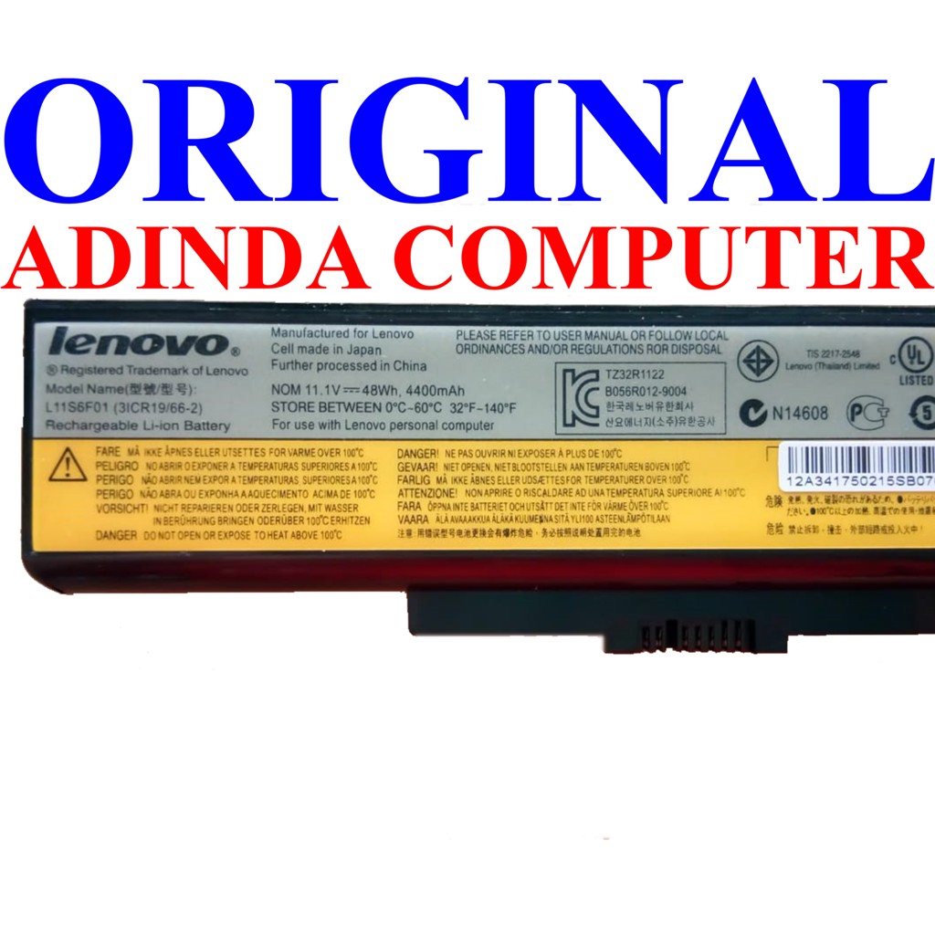 Baterai Lenovo G480 G400 G405 G485 G500 G505 G410 G510 G580 G585 G700 G710 ORI