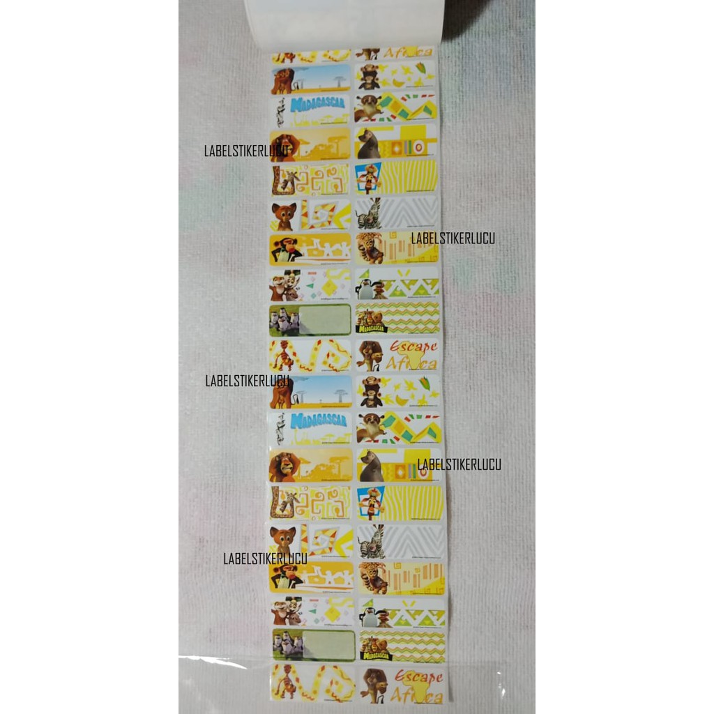 

Sticker Label Motif Madagascar (isi 42pcs) variasi gambar