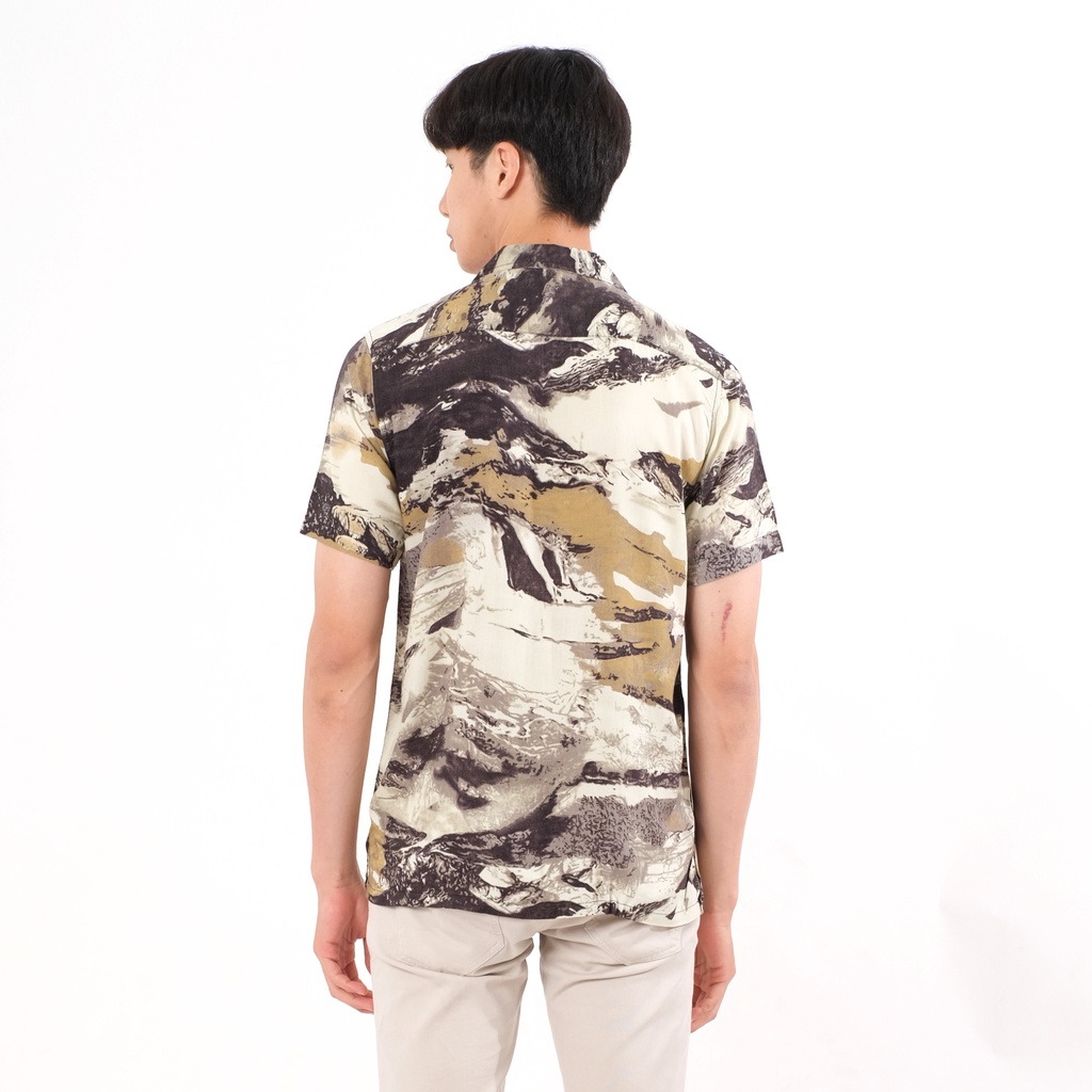 SANVANINA Kemeja Hawaiian SlimFit Tiedye Marble | Kemeja Hawai Printing Tie Dye E-1575