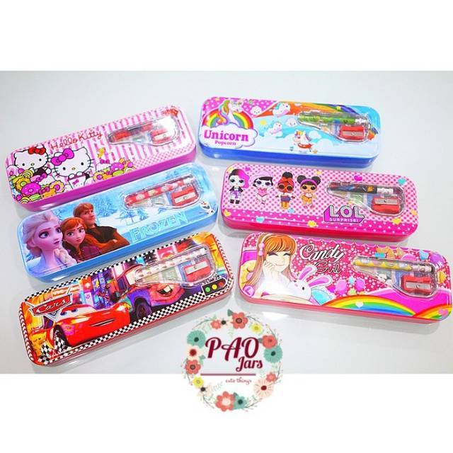 

Kotak pensil set candy / tempat pensil LOL / tempat pensil set cars