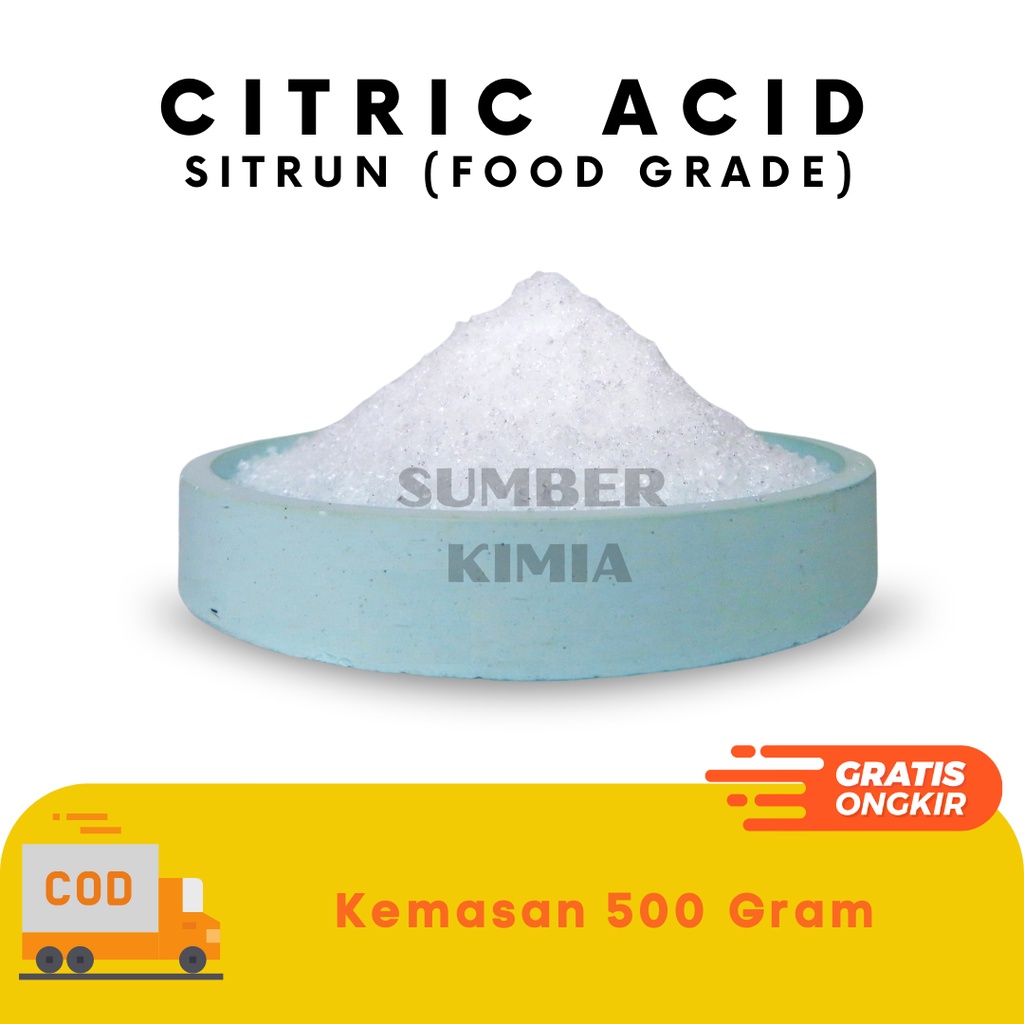 Jual Citric Acid Sitrun Food Grade Pembersih Kamar Mandi Gram