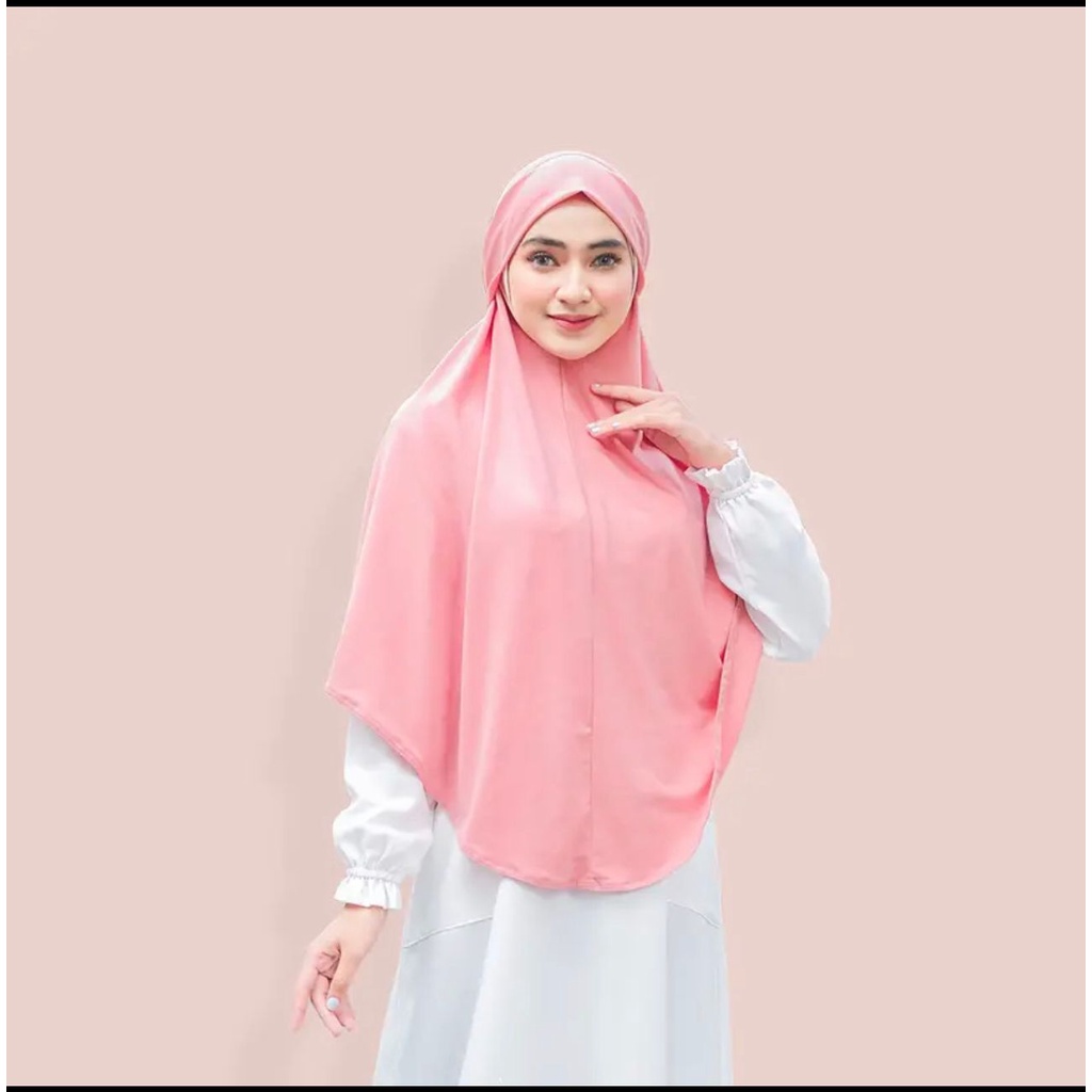 (KJI) HIJAB BERGO MADINA WANITA INSTAN JUMBO JERSEY PREMIUM