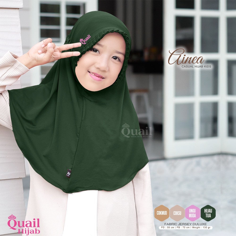 HIJAB  JILBAB JERSEY ANAK QUAIL AINEA