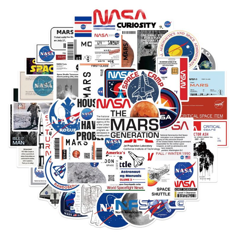 

8 PCS STICKER STIKER GRAFFITI NASA ASTRONOT MARS