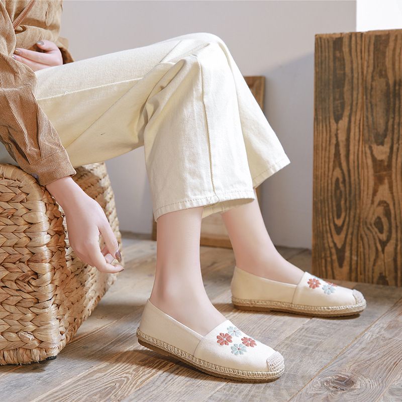 Sepatu Espadrilles Wanita Korea Import Slip on Kanvas