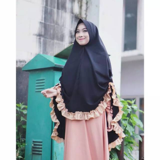 GS Hijab Serut Kanan Kiri Rempel Kombi