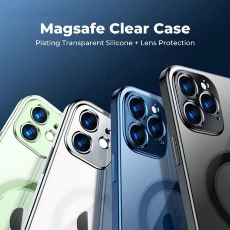 Magsafe Clear Case List Chrome Protector Camera Iphone 7Plus/8Plus/X/Xs/Xr/Xsmax/11/11Pro/11 Pro max/12/12Pro/12 Pro Max/13/13 Pro/13 Pro Max