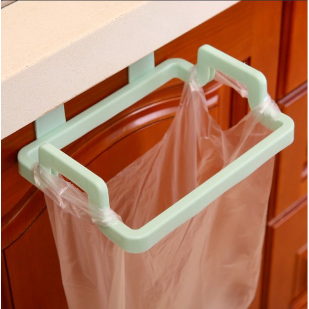 Rak Holder Kantong Sampah Warna Hijau untuk Lemari Dapur Rak Holder Kantong Sampah Warna Hijau untuk Lemari Dapur