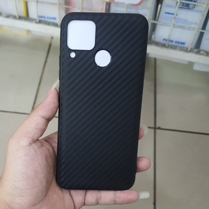 REALME C15/C12/C11/C1/C2/C3/REALME 2 PRO/REALME 6/6 PRO CASE SOFTCASE SLIM BLACK FULL CARBON