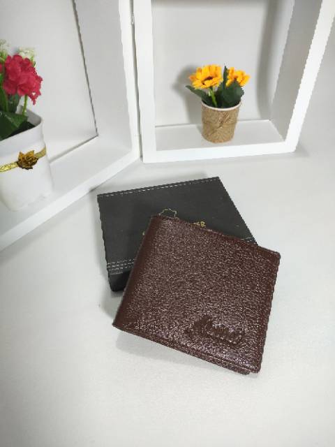 Dompet lipat 3D dompet cowok genuine leather dompet cowok kulit asli 100%