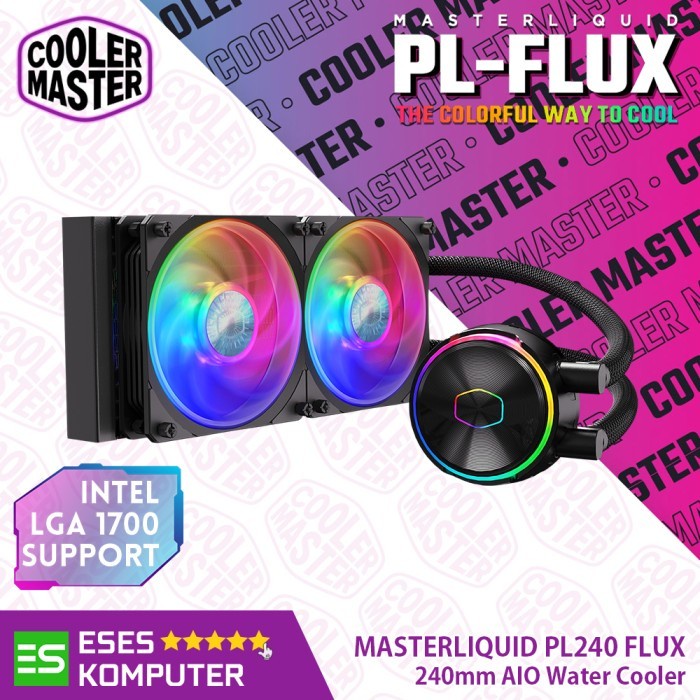 Cooler Master MASTERLIQUID PL240 FLUX ARGB AIO 240mm CPU Liquid Cooler