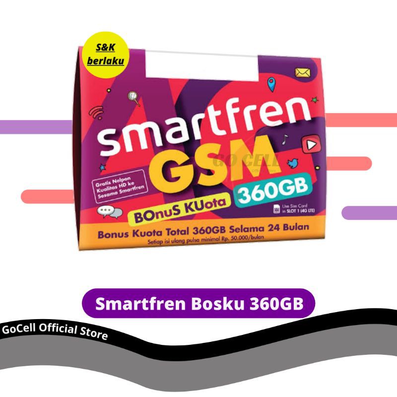 Kartu Perdana Smartfren Bosku / Perdana Smartfren 360gb