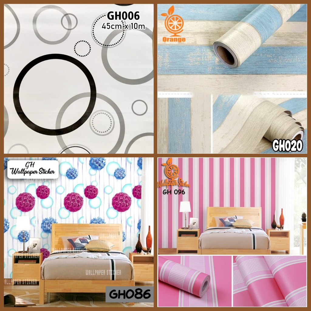 Wallpaper Dinding Kamar Tidur Aesthetic / Wallpaper Dinding 3D Wallpaper Dinding Motif 45cmX9m HOMELIVING