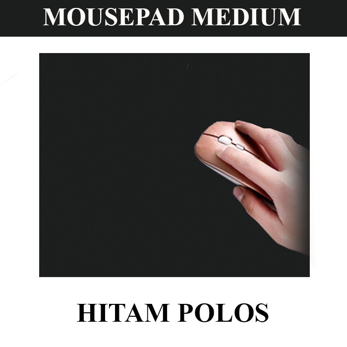 Mousepad MEDIUM kotak Fabric Anti Slipperry Rubber ukuran 300x250 mm