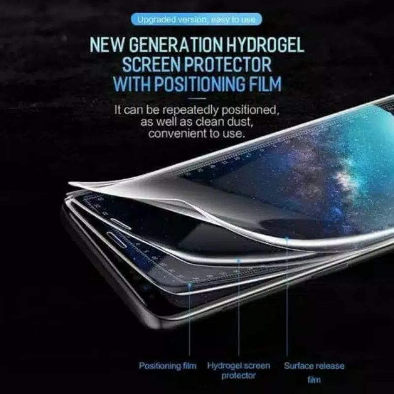 HYDROGEL  SCREEN PROTECTOR FOR ALL TYPE SAMSUNG / XIAOMI / OPPO / REALME / IPHONE /HUAWEI / ZENFONE
