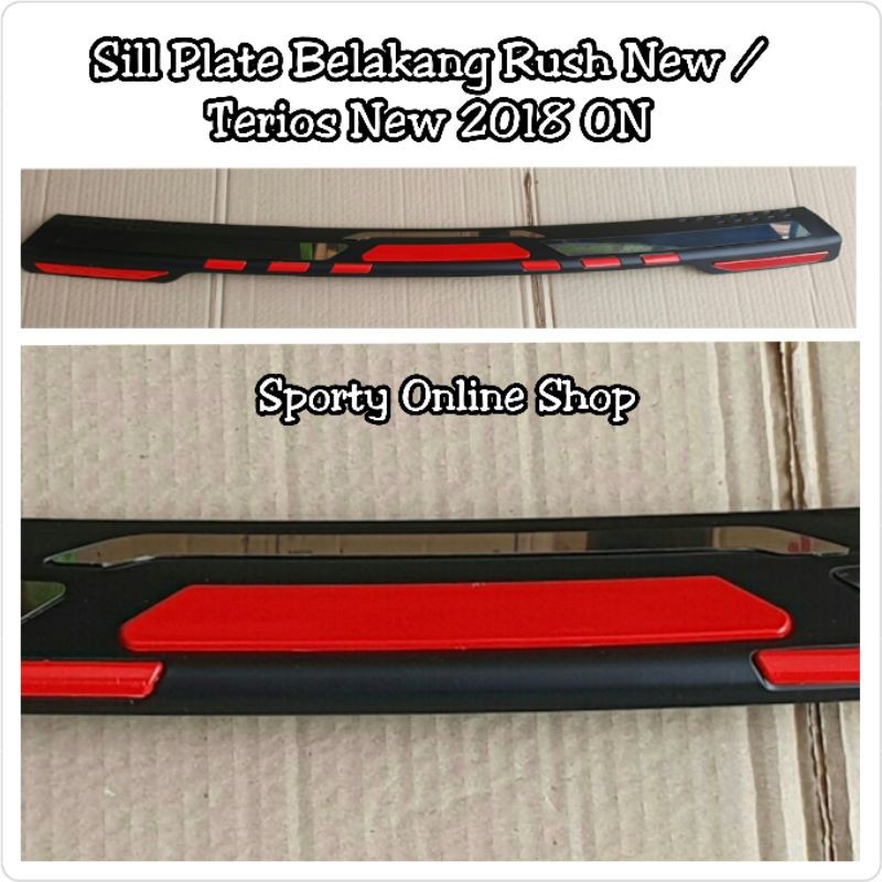 Sill Plate Belakang Rush New / Terios New 2018 ON Model SPORTY
