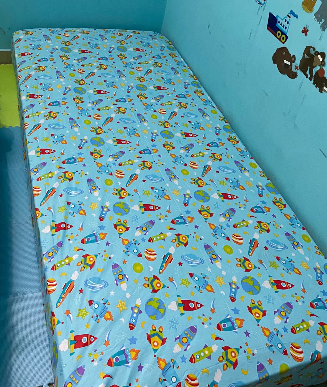 Sprei Homemade Motif Anak Aerospace Roket Apollo Pesawat Angkasa Seprai Murah Tangerang