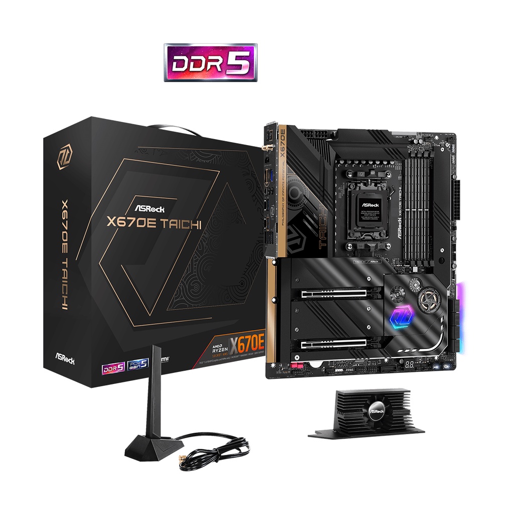 Asrock X670E Taichi AMD AM5 X670 DDR5 Motherboard