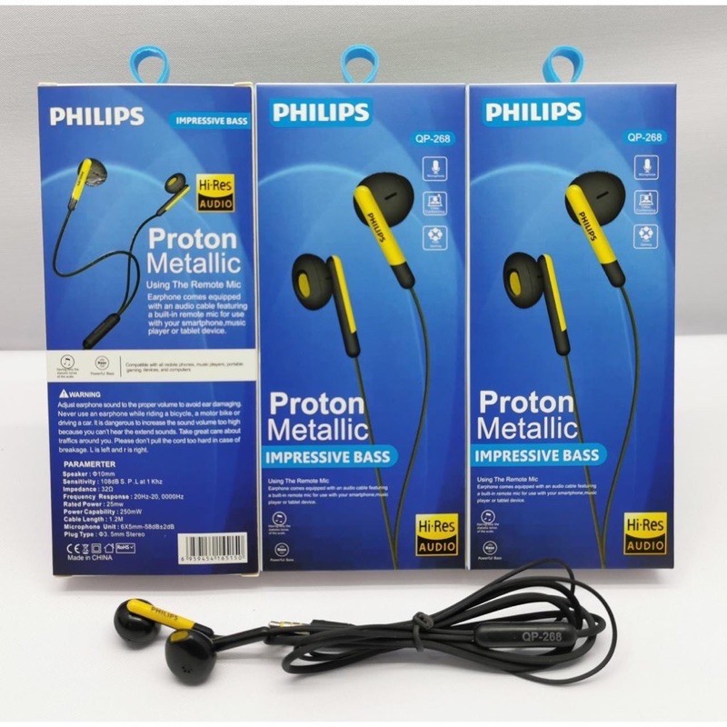 Hf Handsfree Headset PHILIPS QP-268 Proton Metallic