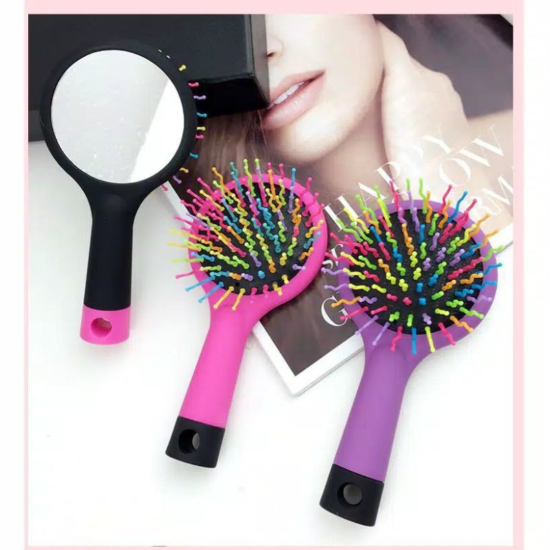 SISIR RAINBOW VOLUME BRUSH &amp; CERMIN