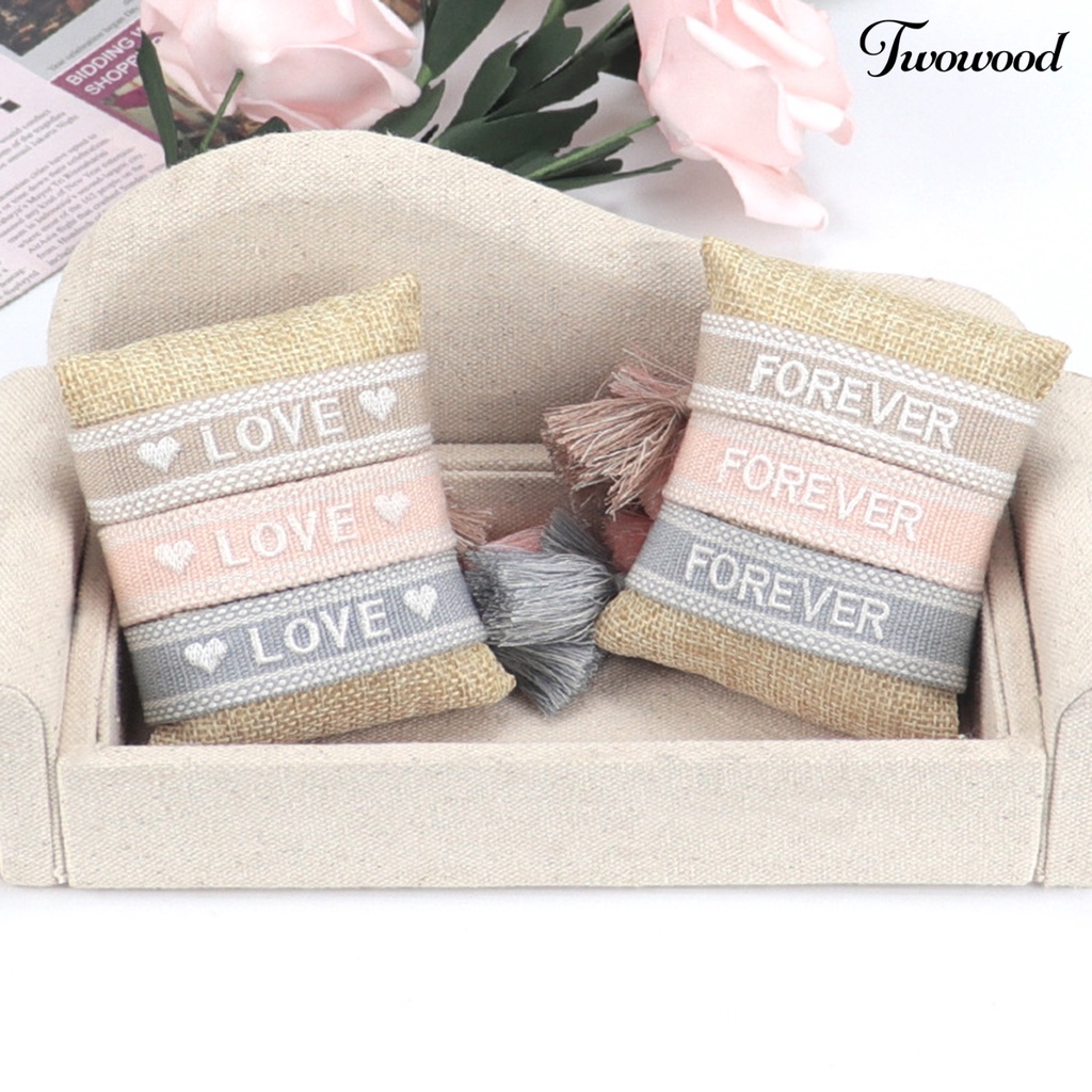 Twowood Ladies Wrap Bracelets Tassel Exquisite Hand Decoration Embroidered Letters n Bracelet for Friends