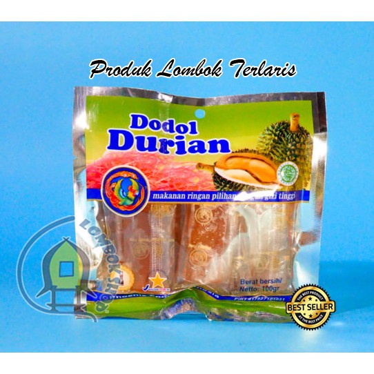 

Dodol Rumput Laut Rasa Durian Alumunium Faoil Khas Lombok 90 Gram