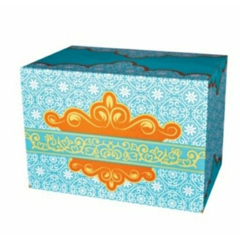 

Kardus / Box Sembako / Hampers Lebaran Motif Cantik warna Tosca 46x30x32cm