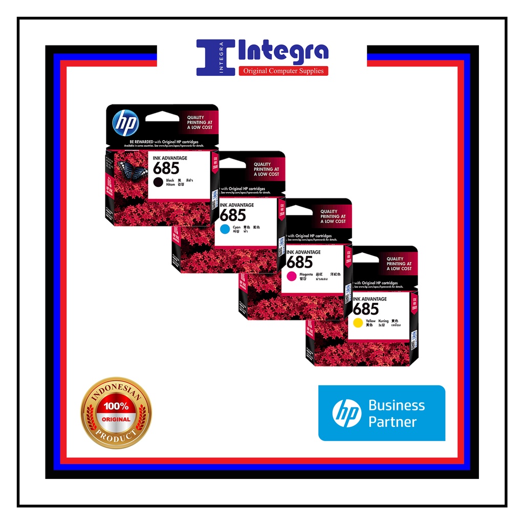 Tinta HP 1 Set 685 (Bk, C, M, Y) Original Cartridge