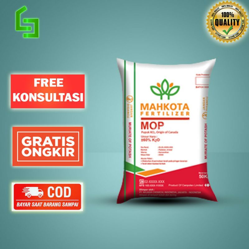 Jual Pupuk KCL Mahkota Pemanis Buah Dan Anti Rontok 100 Gram