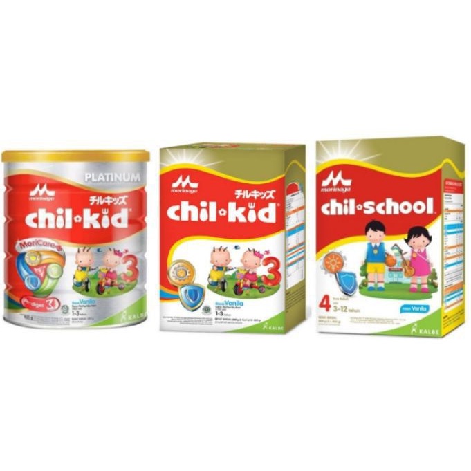 (780g) Morinaga Chil School 4 Chil Kid 3 chil mil 2 Platinum DHA Madu Vanila kemasan Kaleng box