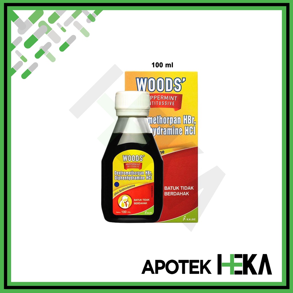 Woods Peppermint Antitussive - Obat Batuk Kering 60 ml / 100 ml (SEMARANG)